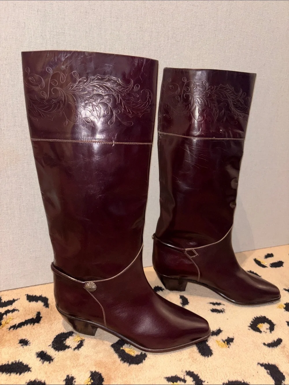 Emme Uno Italian Leather Vintage Knee High Boots